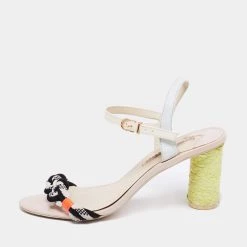 Sophia Webster Multicolor Leather And Patent Ankle Strap Sandals Size 39 For Women