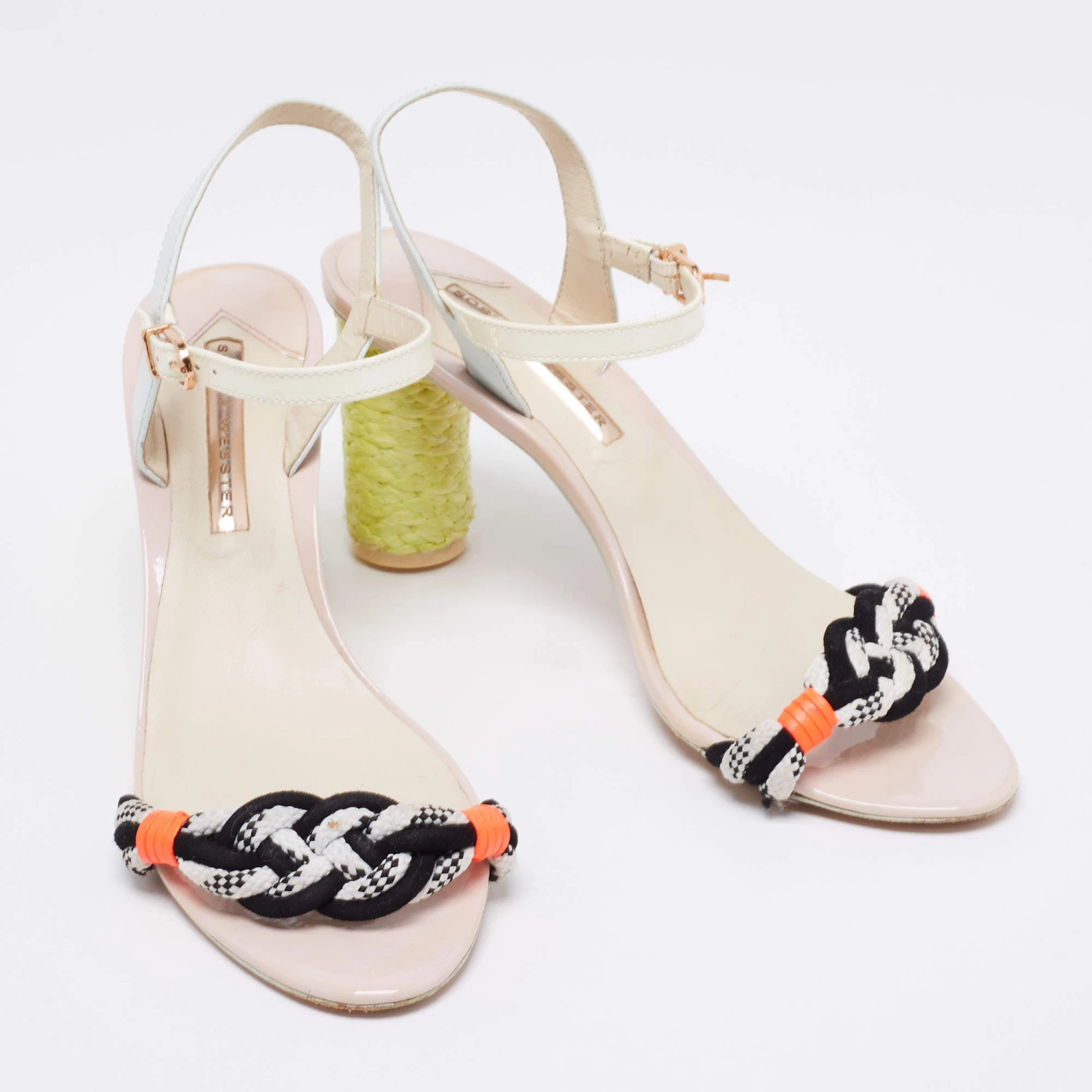 Sophia Webster Multicolor Leather And Patent Ankle Strap Sandals Size 39 For Women - Image 4