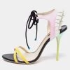 Sophia Webster Multicolor Leather And Patent Ankle Wrap Sandals Size 40 For Women