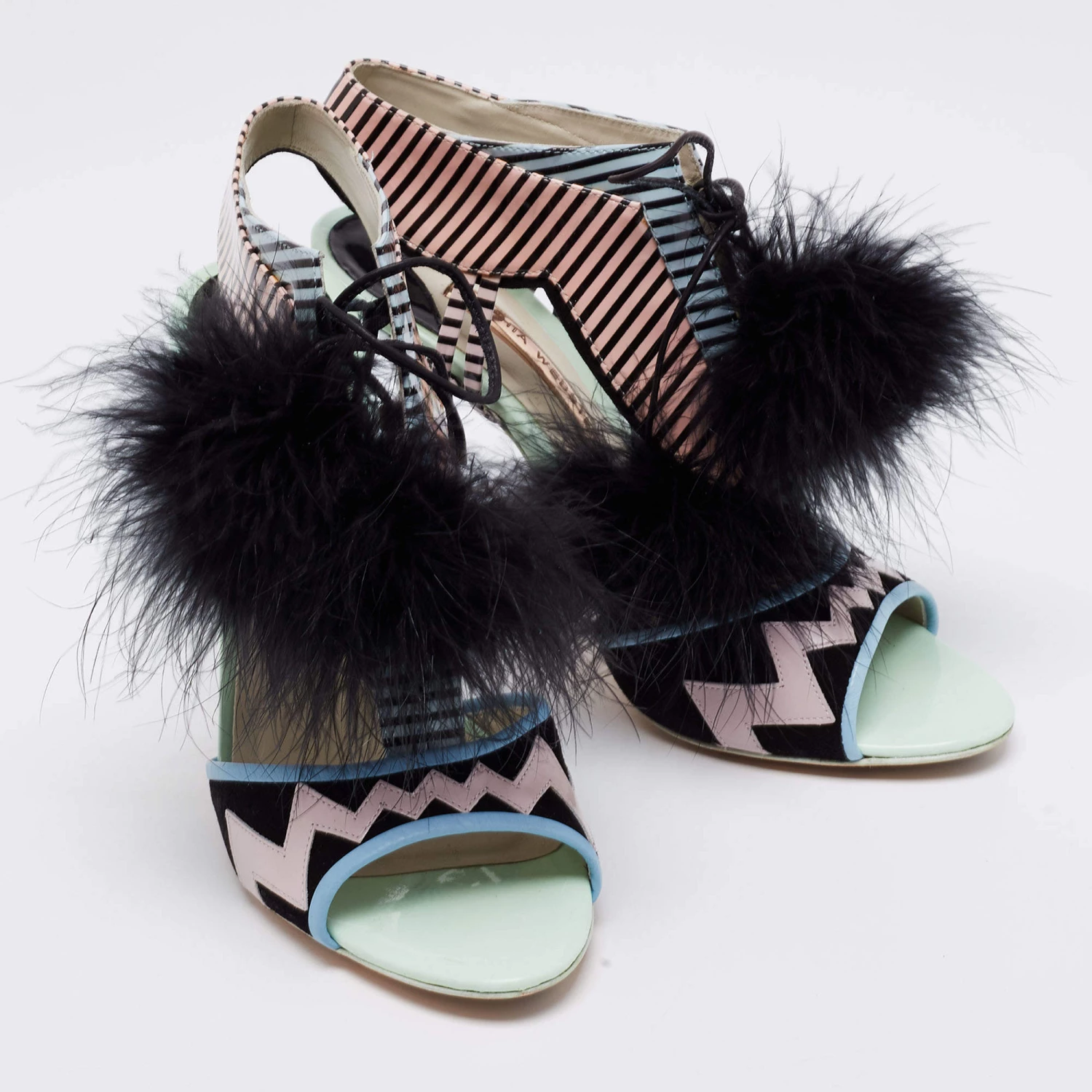 Sophia Webster Multicolor Leather Leilou Pom Pom Sandals Size 40 For Women - Image 4