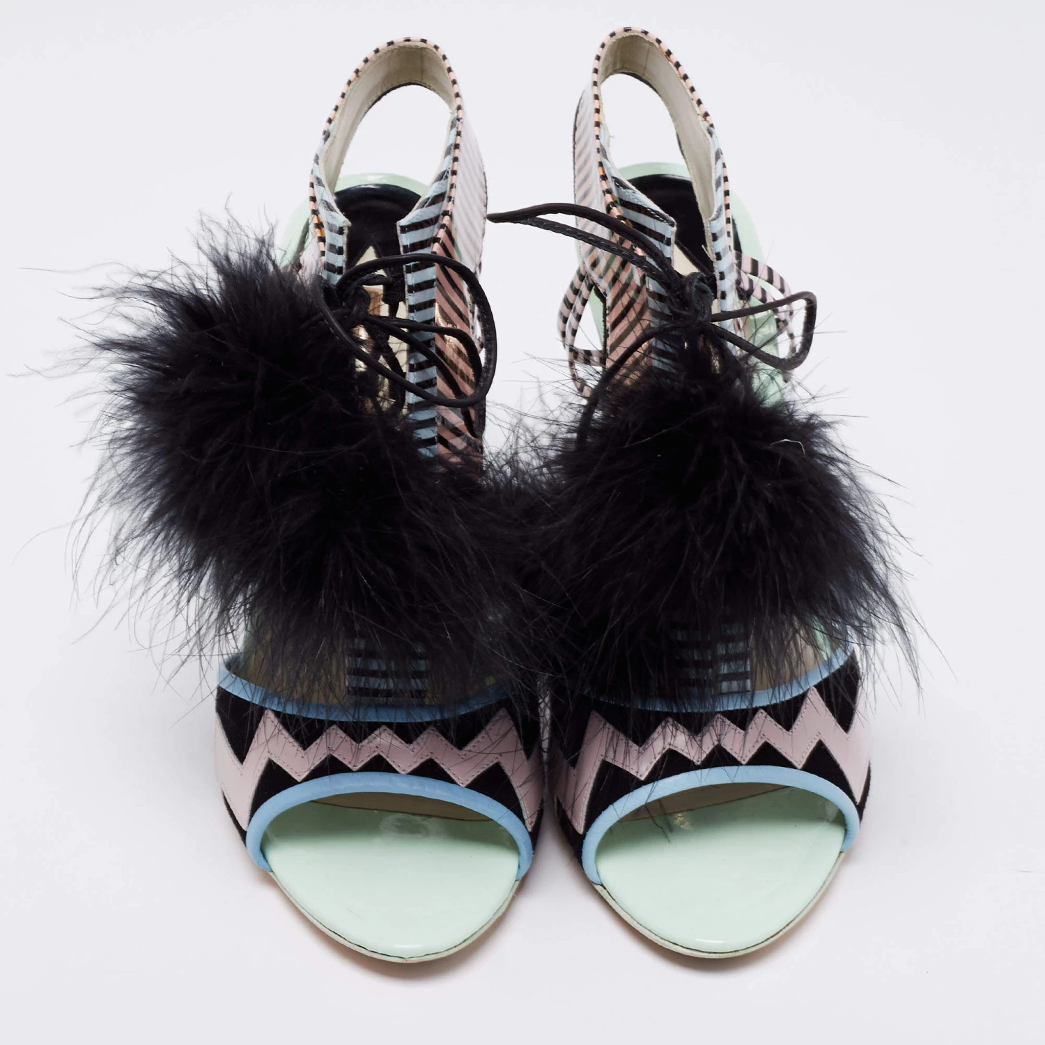 Sophia Webster Multicolor Leather Leilou Pom Pom Sandals Size 40 For Women - Image 3