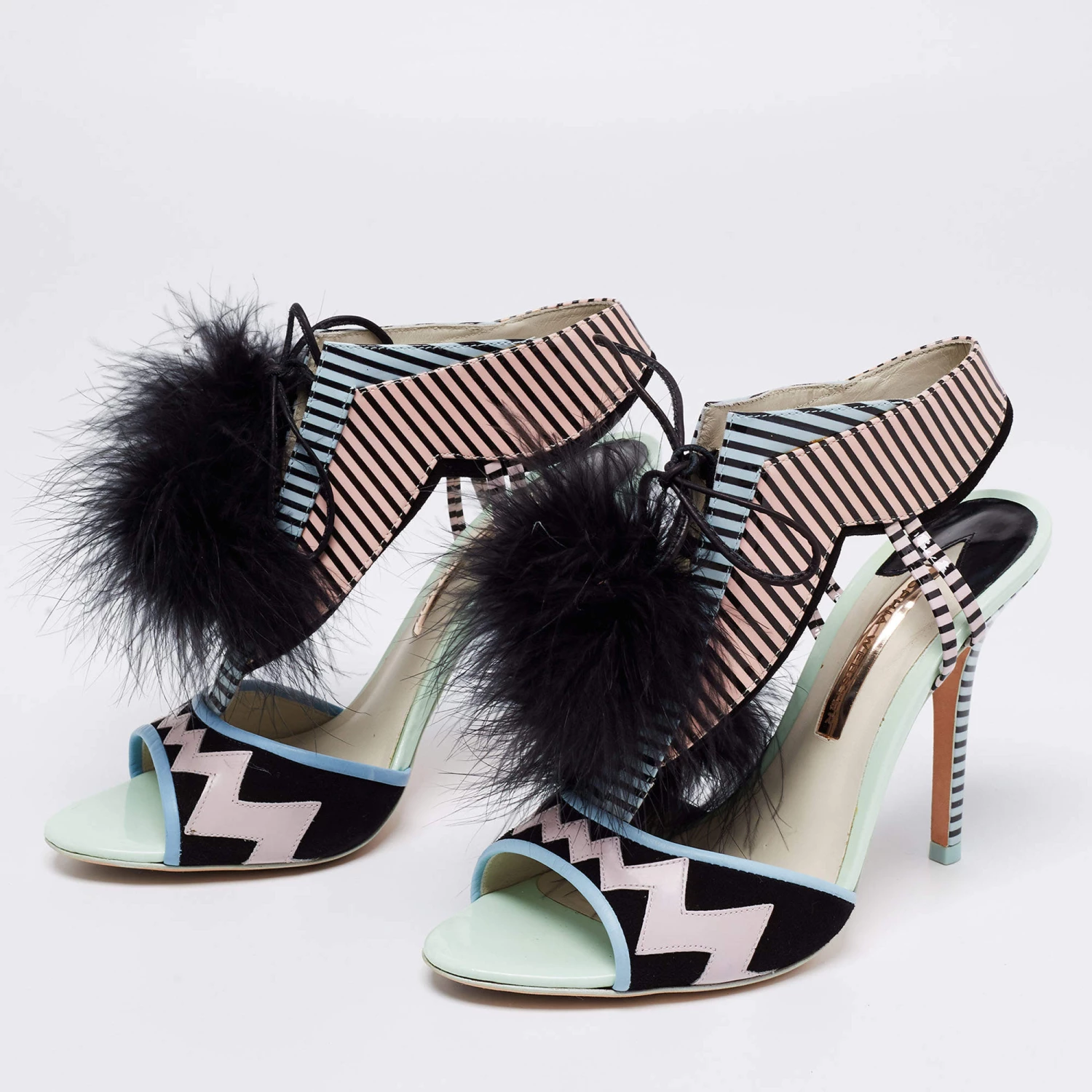 Sophia Webster Multicolor Leather Leilou Pom Pom Sandals Size 40 For Women - Image 2