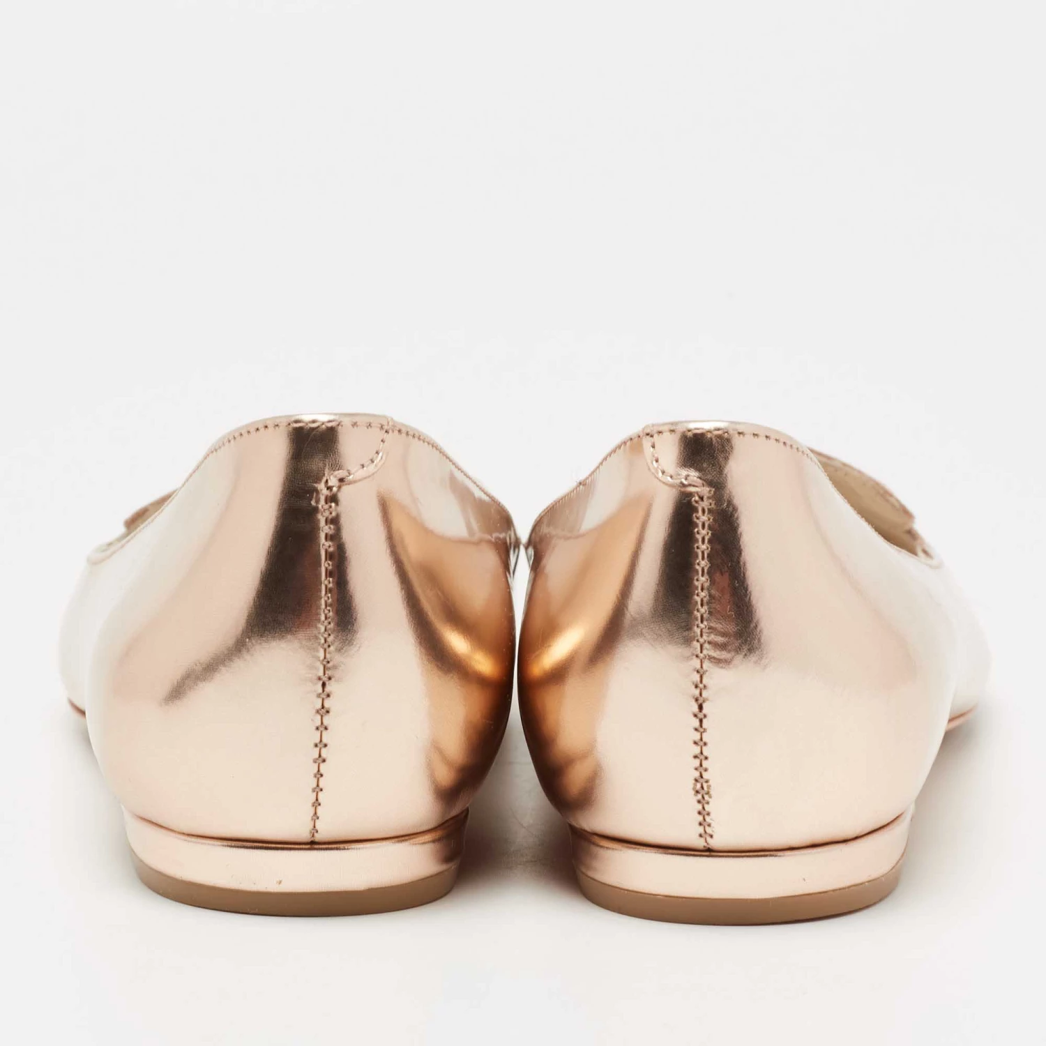 Sophia Webster Rose Gold Leather Bibi Ballet Flats Size 38.5 For Women - Image 5