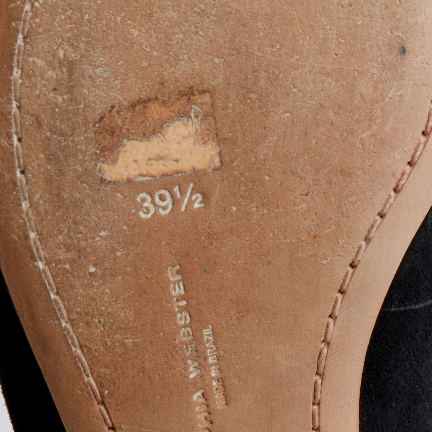 Sophia Webster Black Embroidered Suede Bibi Butterfly Pointed Toe Ballet Flats Size 39.5 For Women - Image 8