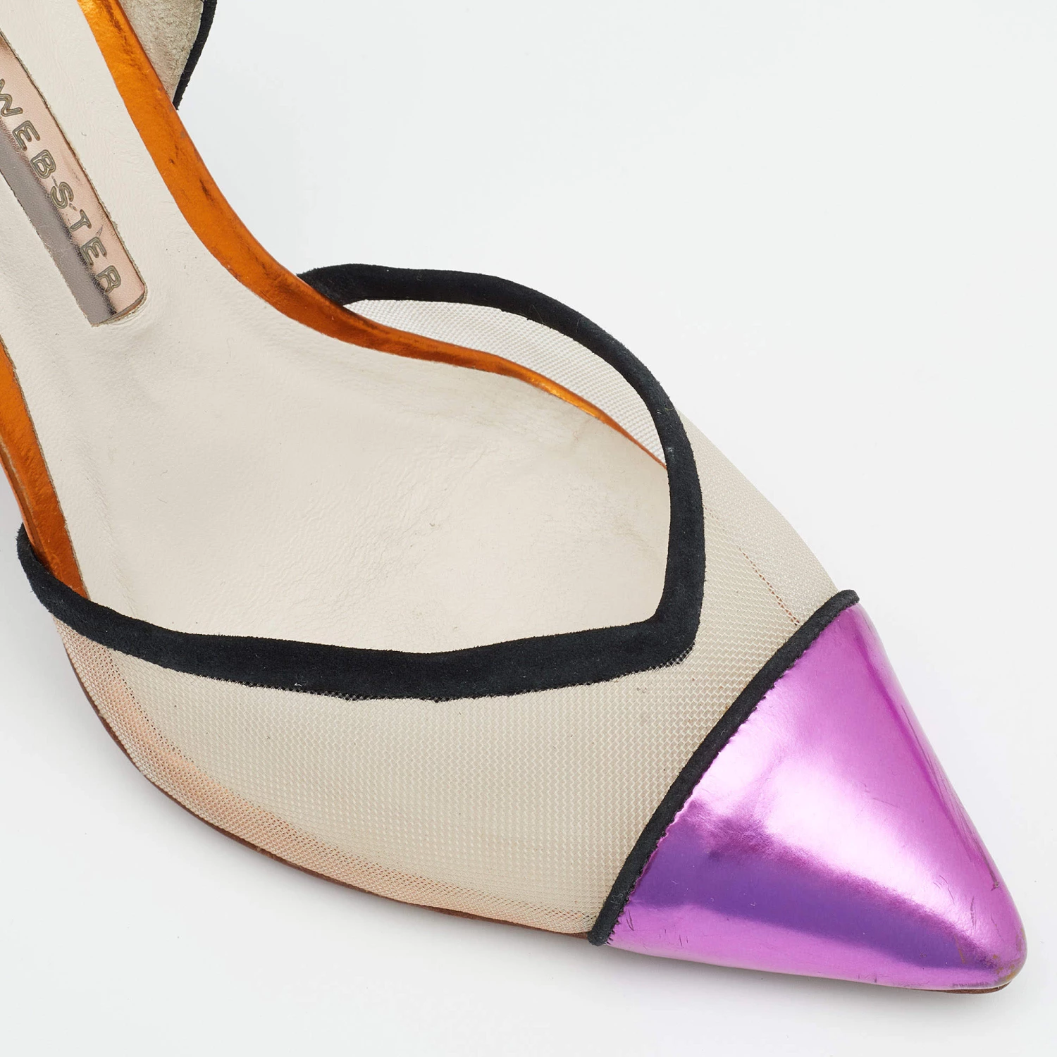 Sophia Webster Multicolor Leather And Mesh Jessica D'Orsay Pumps Size 37 For Women - Image 7