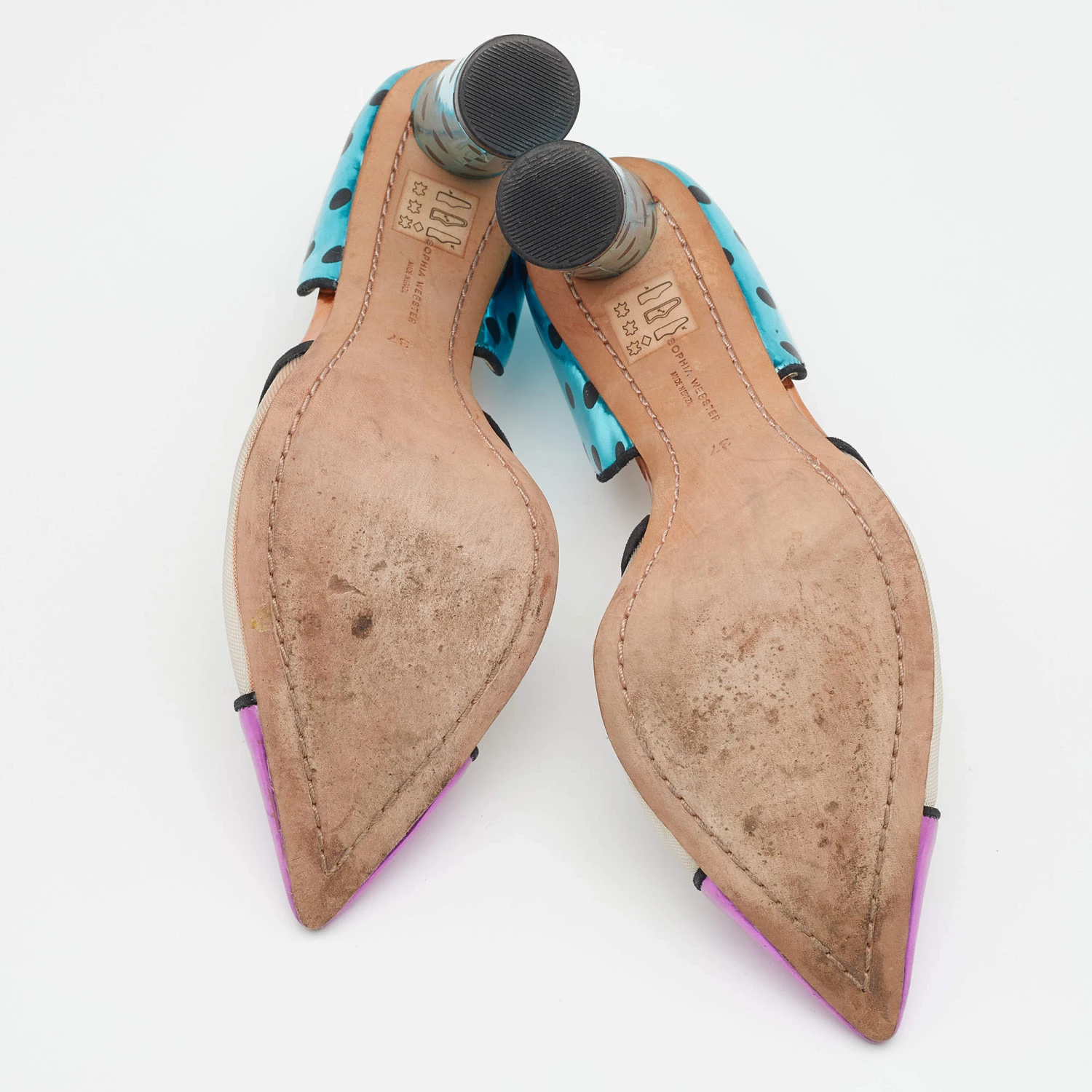 Sophia Webster Multicolor Leather And Mesh Jessica D'Orsay Pumps Size 37 For Women - Image 6