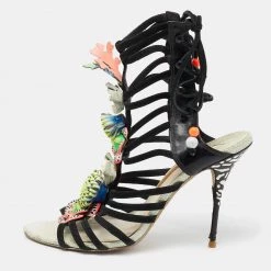 Sophia Webster Multicolor Suede And Leather Lilico Underwater Ankle Wrap Sandals Size 42 For Women