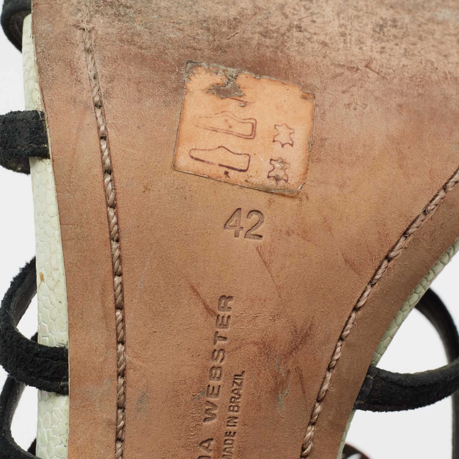 Sophia Webster Multicolor Suede And Leather Lilico Underwater Ankle Wrap Sandals Size 42 For Women - Image 8