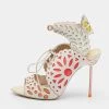 Sophia Webster Multicolor Laser Cutout Leather Strappy Sandals Size 37.5 For Women