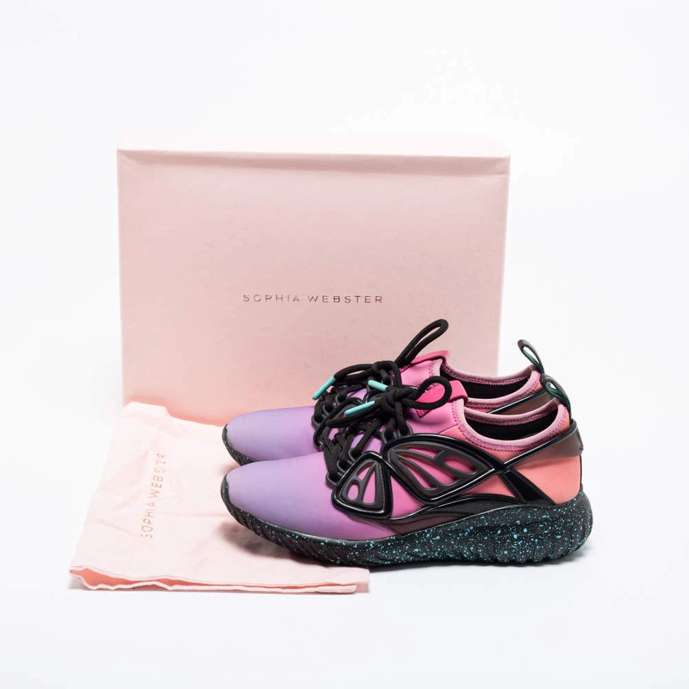 Sophia Webster Multicolor Neoprene And Rubber Fly By Sneakers Size 37 For Women - Image 9