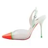 Sophia Webster Neon Tricolor Patent Leather And PVC Daria Pumps Size 37 For Women